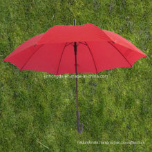 Wholesale Women Stick Red Fabric Rain Umbrella (YSS0080-2-1)